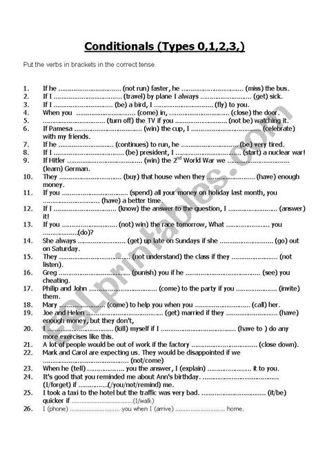 Mixed Conditionals ESL Worksheet By Greggy English Grammar