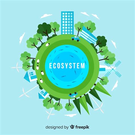 Premium Vector Ecosystem And Nature Concept In Flat Style