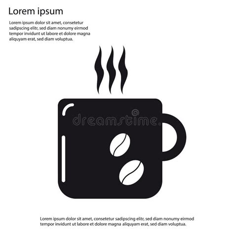 Hot Cup Of Coffee Flat Icon Vector Illustration Stock Vector Illustration Of Morning Liquid
