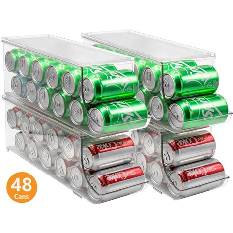 Sorbus Pack Clear Plastic Stackable Dispenser Holds Cans Can