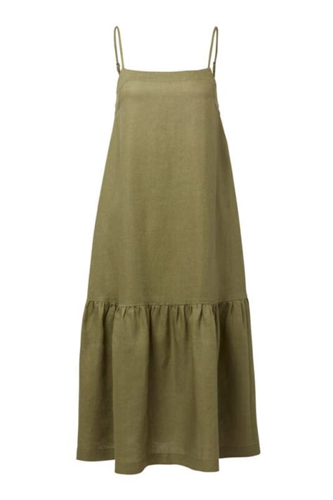 Seed Core Linen Full Hem Midi Dress Metropol