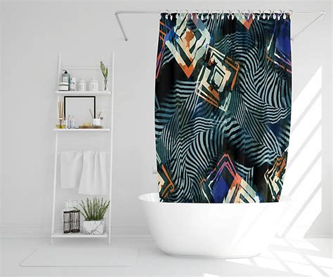 Geometric Shapes And Patterns Shower Curtain Default Title Diy At Bandq