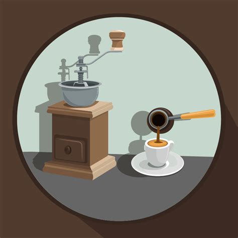 Иллюстрация старинная кофейня в стиле 2d, журнальный, книжная