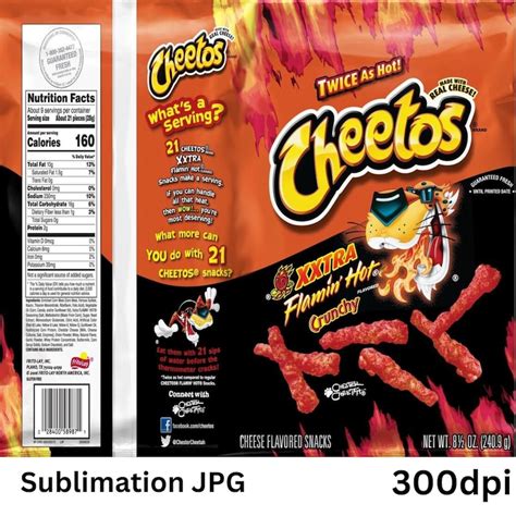 Extra Flaming Hot Cheeto 20oz Skinny Tumbler Sublimation Cheeto PNG Straight Design PNG Full