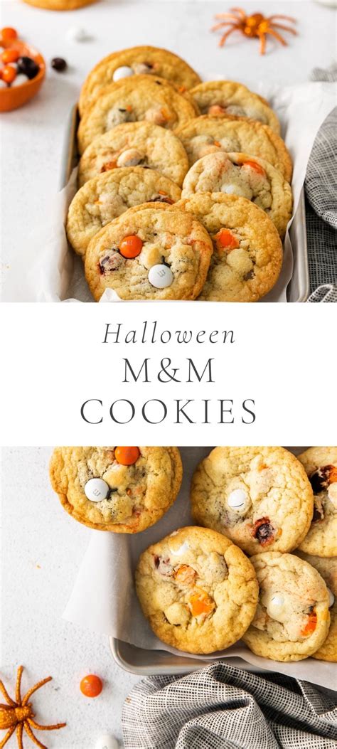 Halloween M&M Cookies | Easy Cookie Recipes