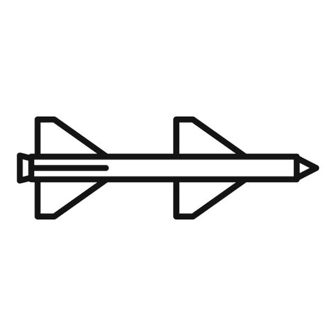 Premium Vector Missile Projectile Icon Outline Missile Projectile