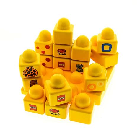 1 X Lego Duplo Primo Spiel Set Bau Steine Platte Gelb 3x3 Baustein