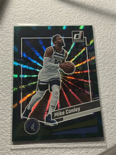 Panini Donruss Basketball Mike Conley Holo Green Laser