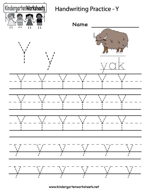 Letter Y Tracing Worksheets Preschool