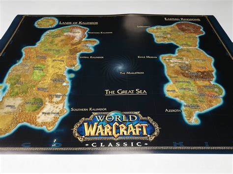 World Of Warcraft Classic Zones Map A1 841x594mm Hp Photo Etsy