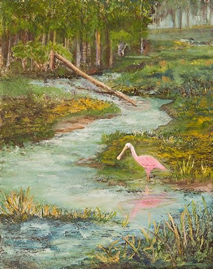 Annie St Martin Fine Art Roseate Spoonbill Original Florida Coastal