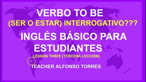 Verbo To Be Ser O Estar En Forma Interrogativa Youtube