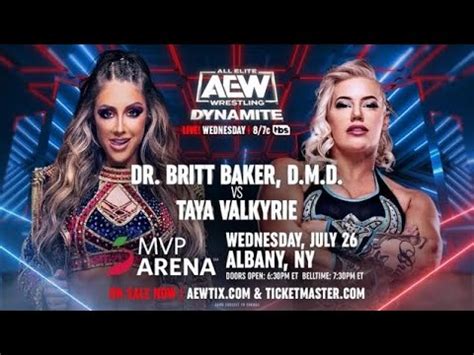 Wwe K Dr Britt Baker D M D Vs Taya Valkyrie Aew Dynamite