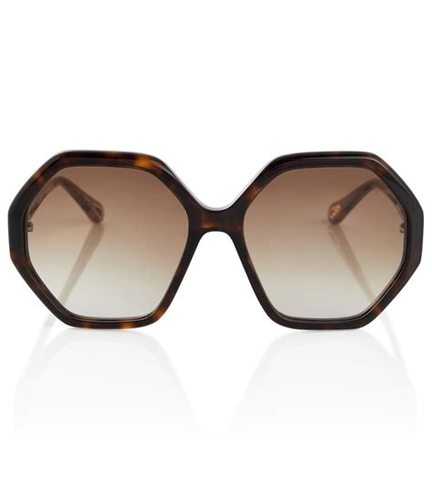 Chloe Esther Hexagonal Sunglasses Chloe