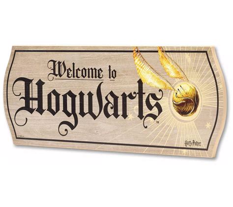 Harry Potter Welcome To Hogwarts Wooden Sign By Open Roads QVC