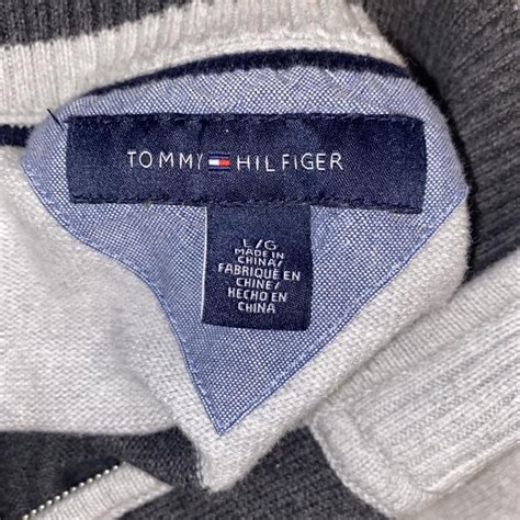 Tommy Hilfiger Long Sleeve Checkered Turtleneck Sweater Depop