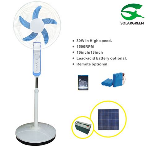 Portable Solar Fan With High Efficiency Pure Copper Motor And Metal