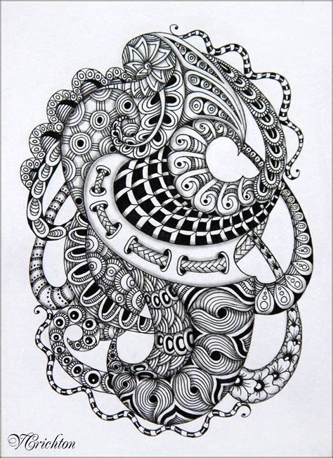 Viktoriya Crichtonukraine Nikolaevzentangle Graphic Hand Made