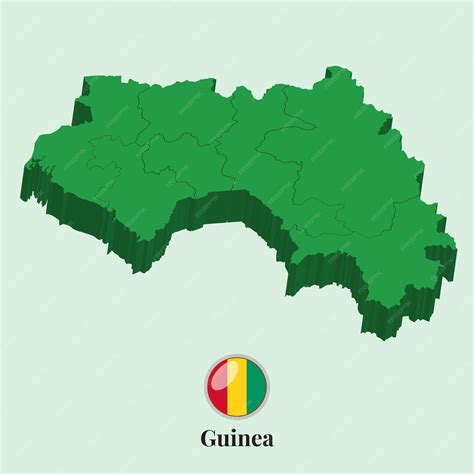 Premium Vector 3d Map Of Guinea Vector Illustration Stock Photos Designs