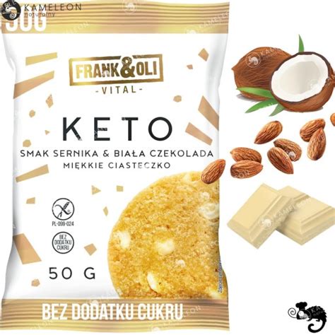 KETO MIĘKKIE CIASTECZKO smak SERNIKA SERNIK BIAŁA CZEKOLADA bez cukru