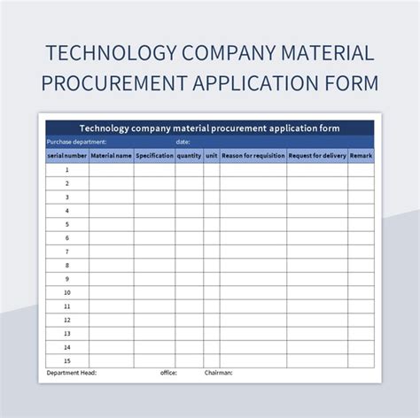 A Company S Material Procurement And Approval Form Excel Template And