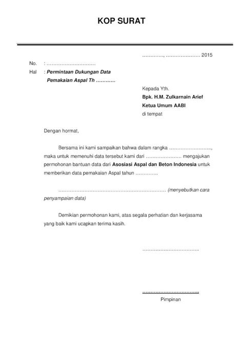 Pdf Contoh Surat Permohonan Data Dokumentips