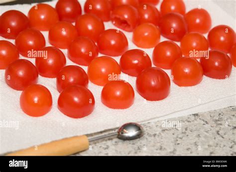 Preparation Kitchen Counter Top Party Snacks Appetizers Stock Photo Alamy