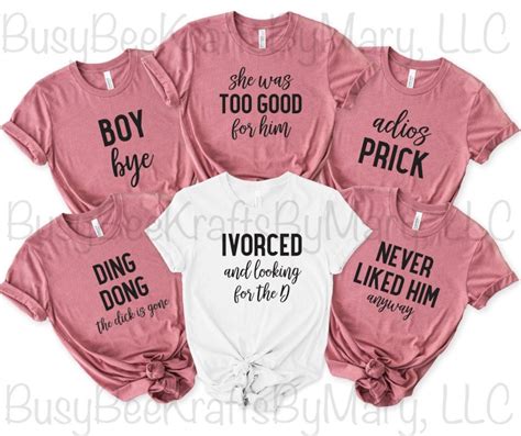 Funny Divorce Party Shirts Matching Divorce Party Shirts Divorced