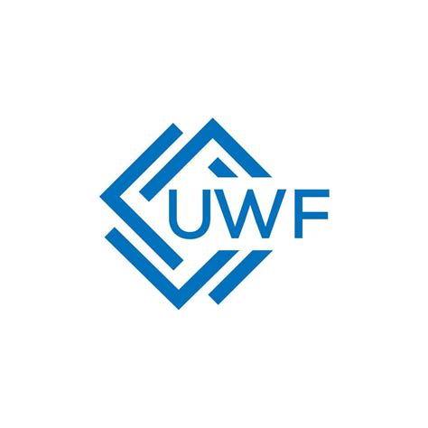 UWF technology letter logo design on white background. UWF creative ...