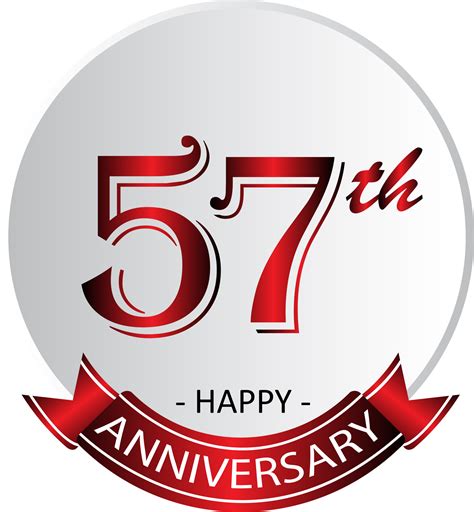 57th anniversary celebration label 13836152 PNG