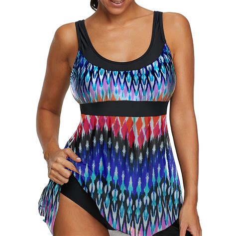 Us Women Plus Size Swimdress W Swim Briefs Swimwear Swimsuit Mesh Push