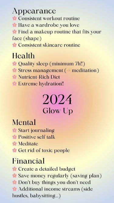 Glow Up Tips Glow Up Checklist Glow Up Aesthetic Self Improvement