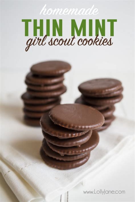 Homemade Thin Mint Girl Scout Cookies