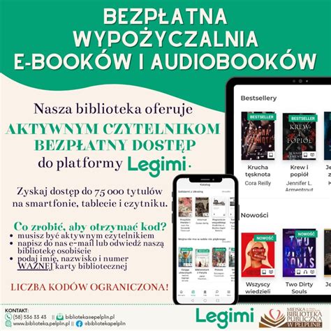 Nowe Kody Do Platformy Legimi Ju Dost Pne Miejska Biblioteka