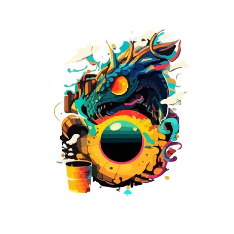 Demon Eye From The Hell Artwork Vector Stock Vector Illustration Of