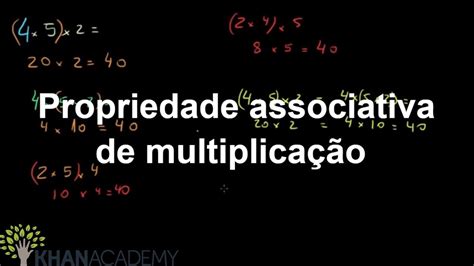 Propriedade Associativa De Multiplicação Matemática Khan Academy