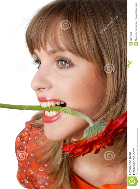 Blonde Joven Encantador Aislado En Blanco Imagen De Archivo Imagen De Hermoso Mujer