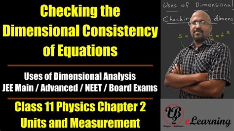 Checking The Dimensional Consistency Of Equations Uses Of Dimensional