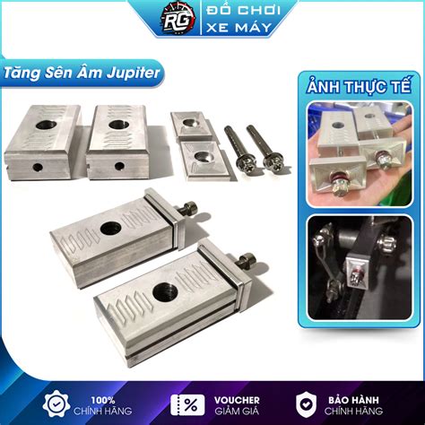 Tăng Sên Âm Jupiter Pát tăng sên nhôm CNC dày Tặng Kèm 2 Ốc 6li50 Inox