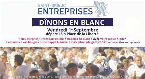 Dînons en Blanc 2023 Saint Brieuc Entreprises Le réseau des