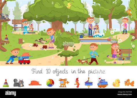 Hidden Object Game Puzzle Location Find Objects Picture For Kids