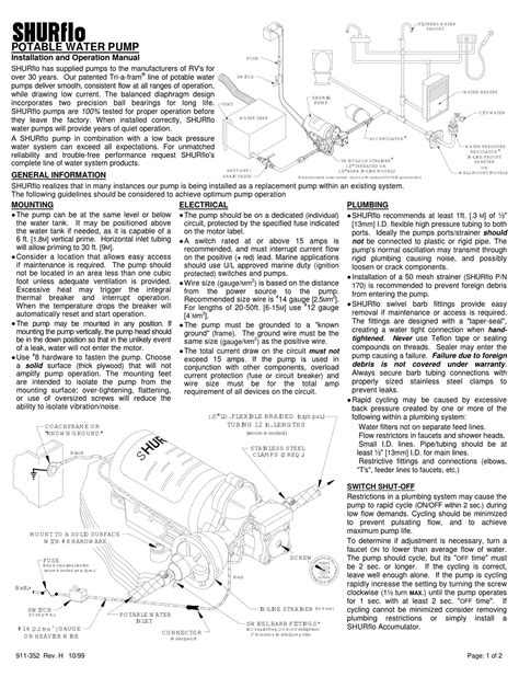 Shurflo Water Pump Wiring Diagram Wiring Diagram