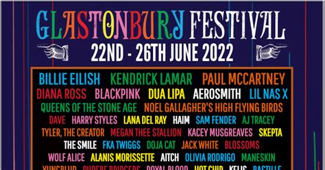 Glastonbury Festival Line Up 2025 Dorthy Marion