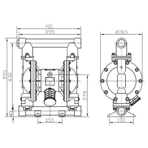 Насос пневматический мембранный RV40ASTT (Китай) для работы с ...