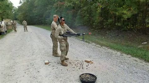 First Time Hip Firing A M240b Using Blank Rounds Youtube