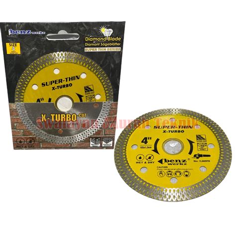 BENZ Diamond Wheel Super Thin X Turbo Kuning 1 2 Mm Mata Gerinda Potong