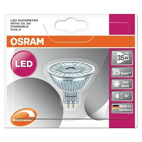 Osram Lámpara Led Superstar Mr16 5 3 W Ángulo Focal 36 ° Blanco