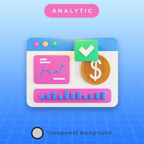 Premium PSD 3d Investment Analytic Illustration