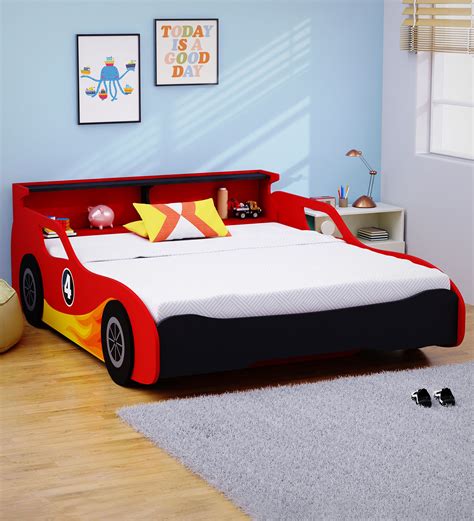 Buy Firebird Car Kids Double Bed In Red Colour at 25% OFF by Boingg! - A Happy Start | Pepperfry