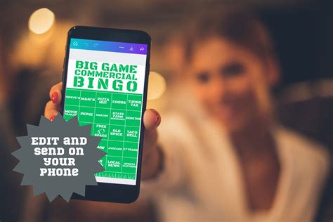 Big Game Commercial Bingo Game Etsy